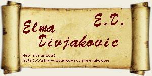 Elma Divjaković vizit kartica